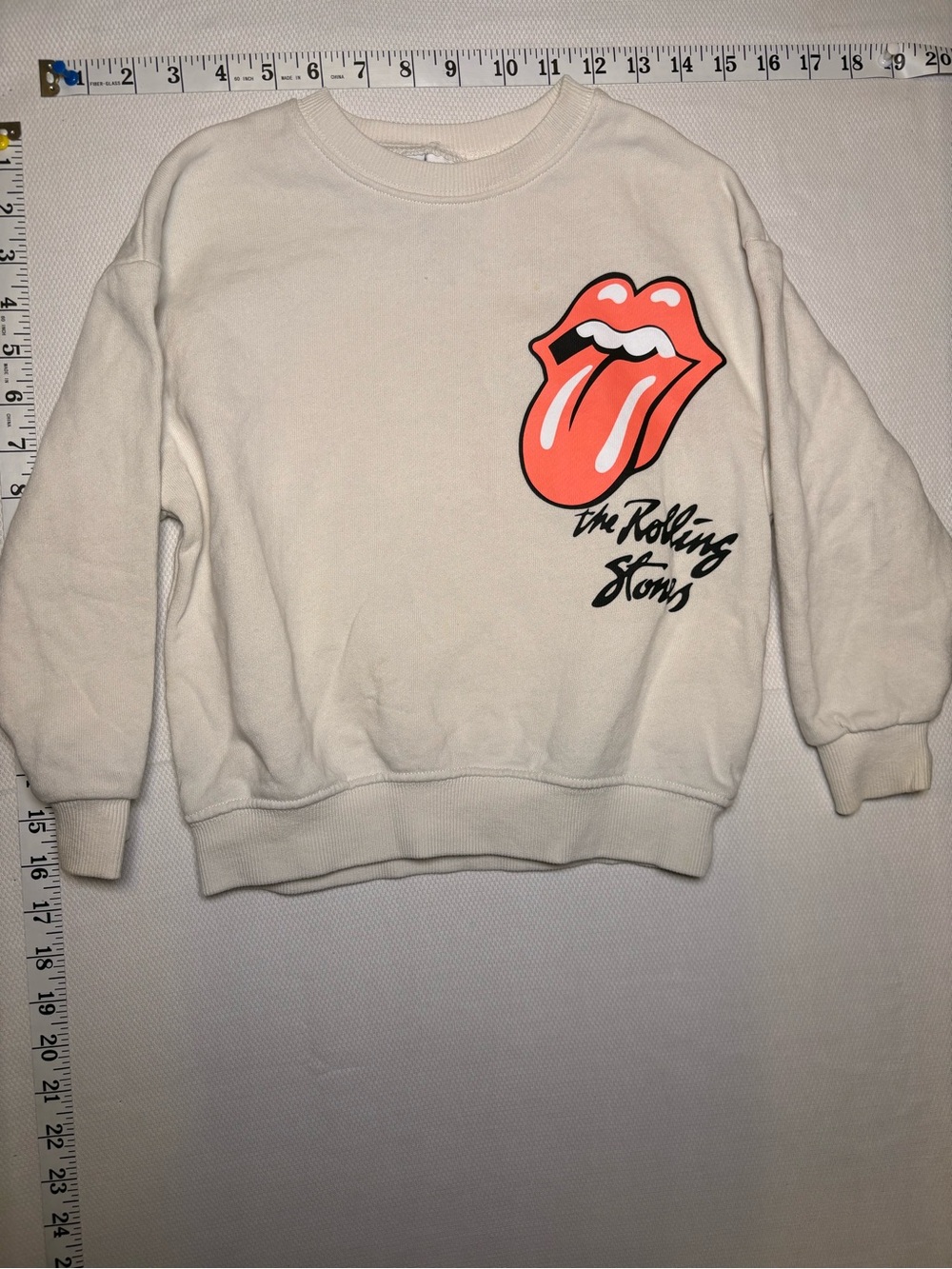 Zara Rolling Stones Graphic Sweatshirt Size 3-4 Years / 104 Cream